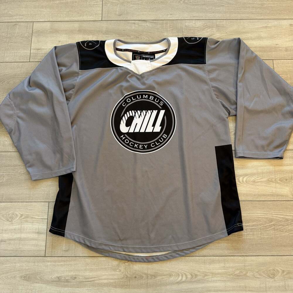 Columbus Chill Hockey Club Jersey Mens Large Gray